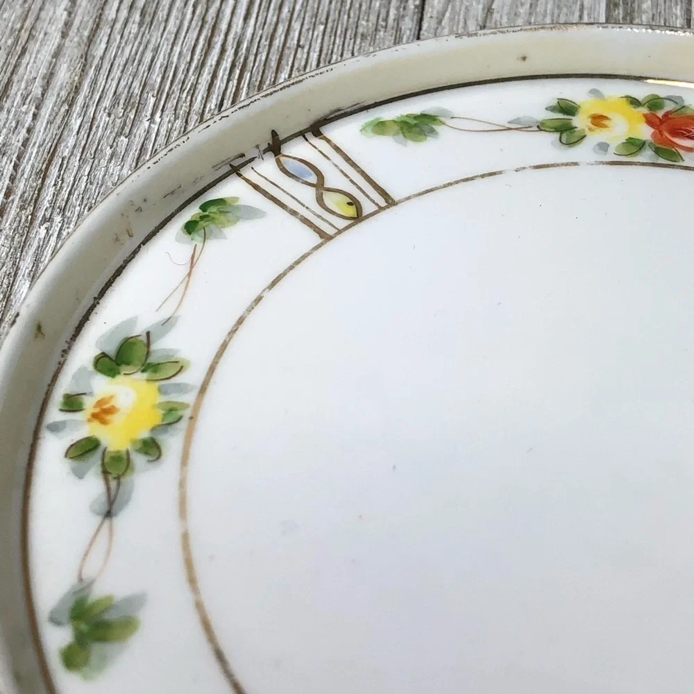 Vintage Hand Painted Nippon Porcelain Vanity Dish